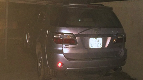 Ôtô của nhóm trộm. Ảnh: C.A