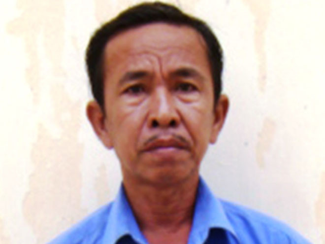 Tài xế Lữ Văn Cư tại cơ quan điều tra.