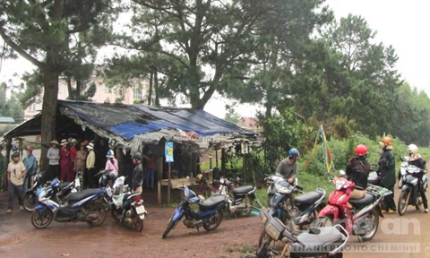 Hiện trường nơi phát hiện thi thể nạn nhân.