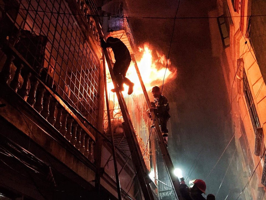 Hiện trường vụ cháy.