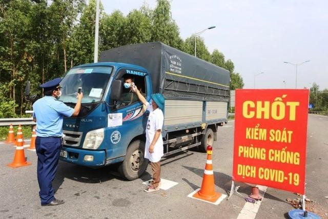 Chốt kiểm soát tại tỉnh Vĩnh Phúc. Ảnh minh họa