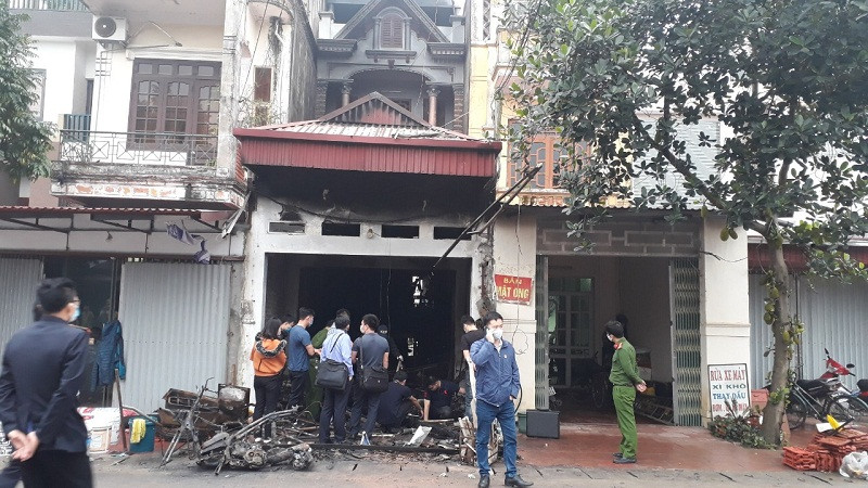 Hiện trường vụ cháy.