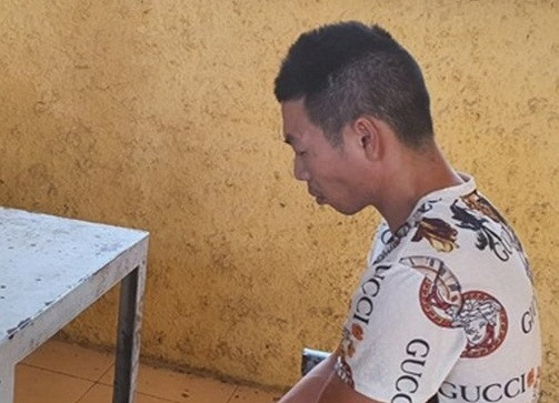 Đối tượng Trường tại cơ quan điều tra.