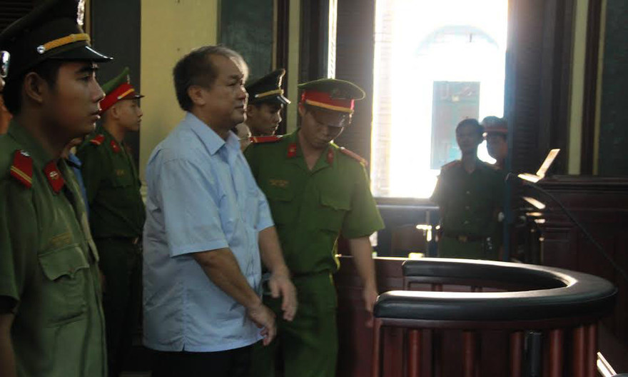 Bị cáo Phạm Công Danh tại tòa chiều nay 29/7. Ảnh: Tân Châu