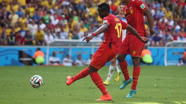 Origi trong màu áo tuyển Bỉ tại World Cup 2014