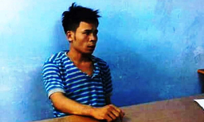 Hồ Sỹ Công tại cơ quan công an huyện Phú Lộc. 