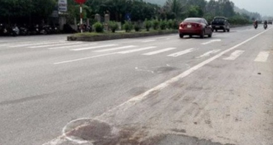 Hiện trường vụ tai nạn.