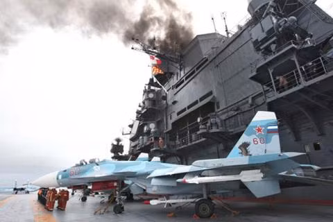Tàu Đô đốc Kuznetsov đã có mặt tại bờ biển Syria.
