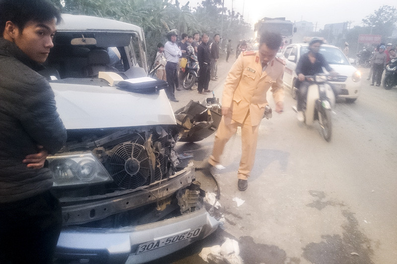 Hiện trường vụ tai nạn.