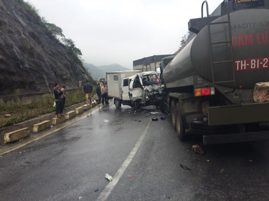 Hiện trường vụ tai nạn.