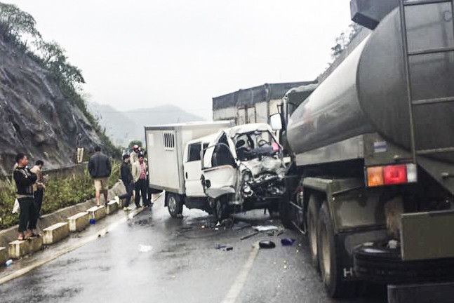 Hiện trường vụ tai nạn.