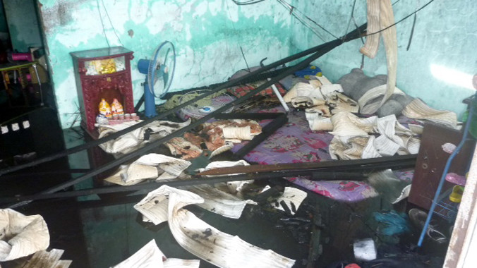 Hiện trường vụ cháy.