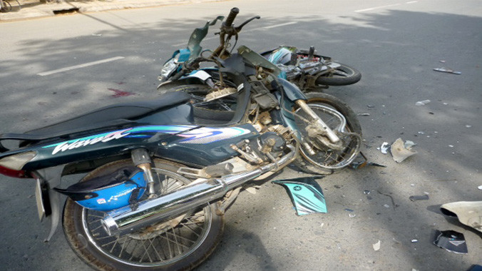 Hiện trường vụ tai nạn.