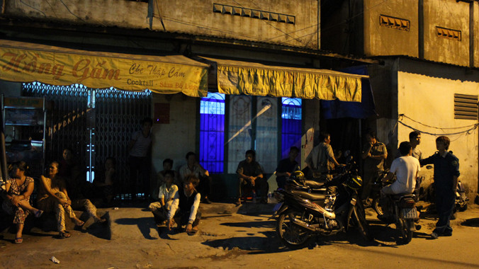 Lực lượng chức năng phong toả hiện trường. Ảnh: Đông Sơn.