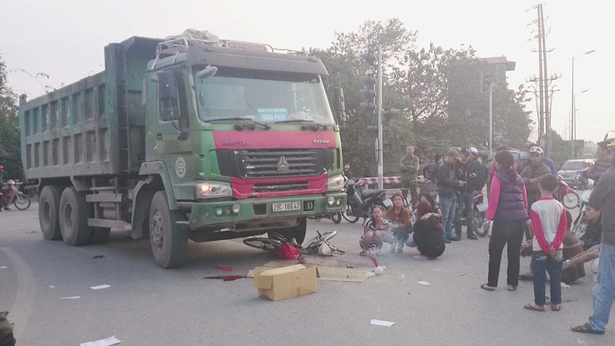 Hiện trường vụ tai nạn. Ảnh: Thanh Hà.