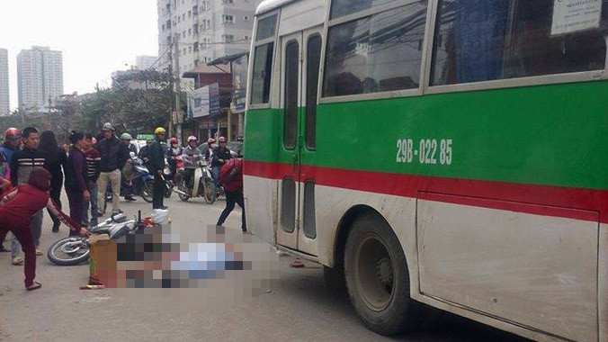 Hiện trường vụ tai nạn.