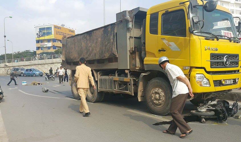Hiện trường vụ tai nạn.