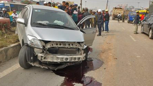 Hiện trường vụ tai nạn.