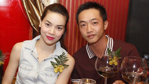 Hồ Ngọc Hà đi tiệc cùng Cường Đô La hồi 4/2013.