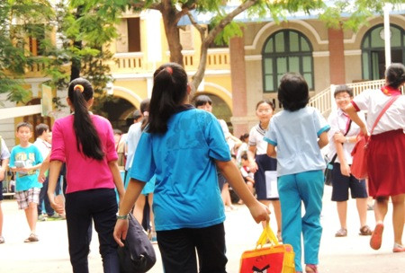 Học sinh TPHCM thi vào lớp 6 Trường chuyên Trần Đại Nghĩa (TPHCM).