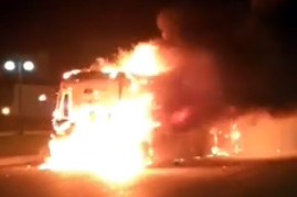 Hiện trường vụ cháy. Ảnh bạn đọc cung cấp.