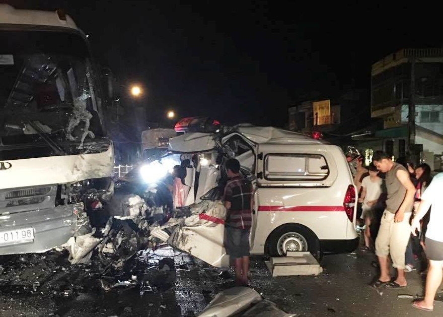 Hiện trường vụ tai nạn.