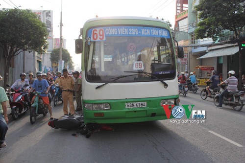 Hiện trường vụ tai nạn.