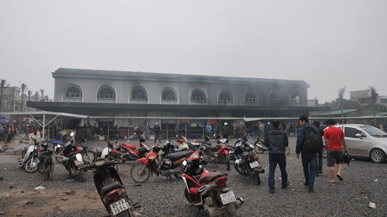 Chợ phố Hiến sau hỏa hoạn ngày 20/3