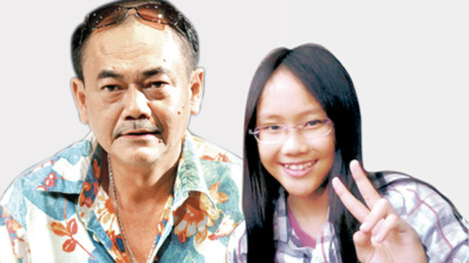 NSƯT Việt Anh và con gái. Anh vẫn gọi cô con gái 16 tuổi bằng tên "bé Bơ".