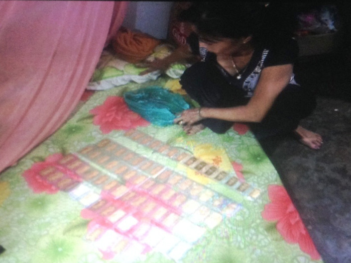 Căn phòng ông D cất số vàng bị mất trộm. Ảnh CA cung cấp.