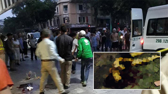 Hiện trường vụ tai nạn.