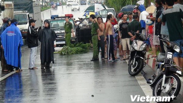 Hiện trường vụ tai nạn. (Ảnh: Liếu Hà/Vietnam+)