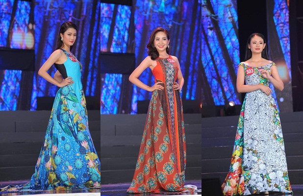 Các thí sinh Hoa khôi Sinh viên khoe sắc trong trang phục dạ hội