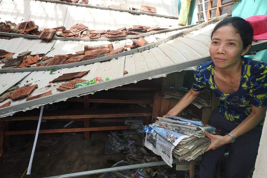 Hơn 10.000 bộ sách tại các trường bị hư hỏng.