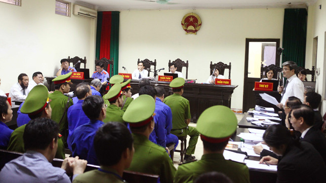 Quang cảnh phiên tranh tụng. Ảnh: TTXVN