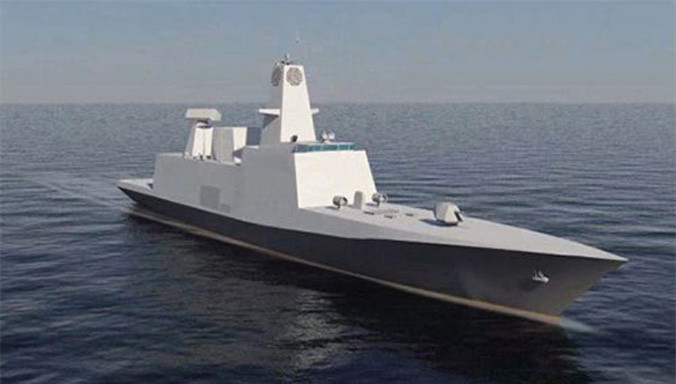 Hình ảnh mô phỏng của khinh hạm lớp Shivalik.