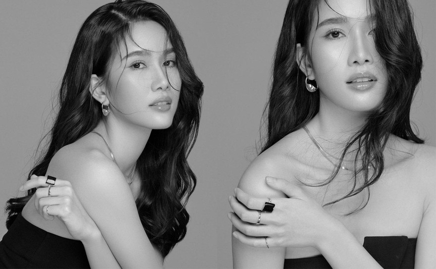 Á hậu Phương Anh diện cúp ngực khoe vai trần gợi cảm