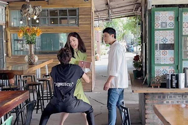 Bình An nhận cái tát của bạn gái trong phim "11 tháng 5 ngày". 