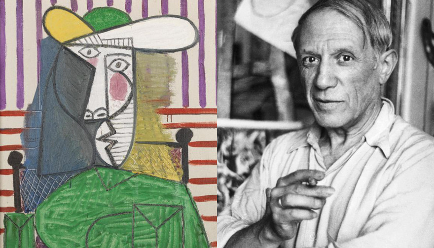 Danh hoạ Picasso (1881 - 1973) và "Bust of a Woman".