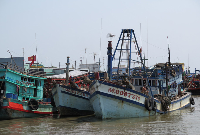 Kêu gọi tàu vào bờ tránh áp thấp nhiệt đới.