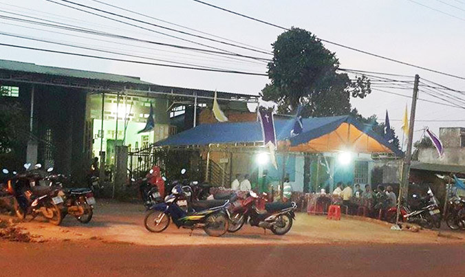 Gia đình tổ chức tang lễ cho em Nguyễn Xuân Luân.