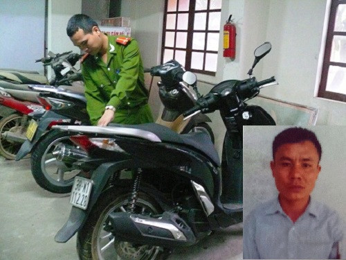 Đối tượng lừa đảo và chiếc xe.