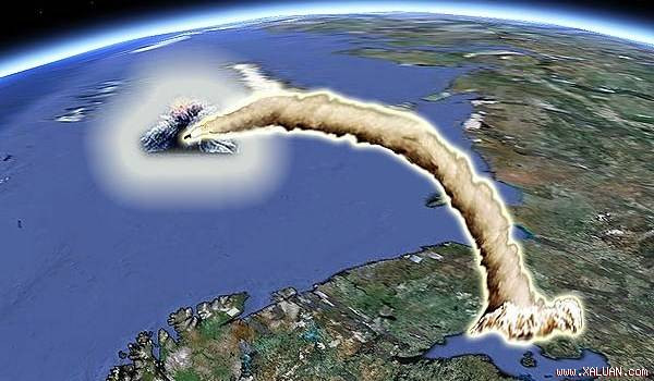  Mô phỏng cách tàu Bulava bắn tên lửa từ hạm đội phương Bắc xuyên qua Bắc cực.