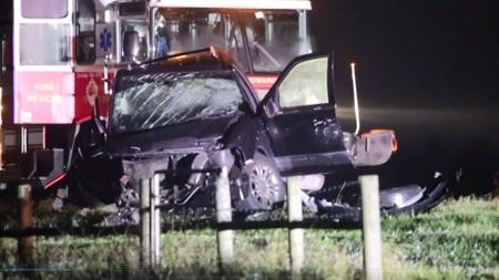 Hiện trường vụ tai nạn liên hoàn do va chạm với gấu đen Florida. Ảnh minh họa