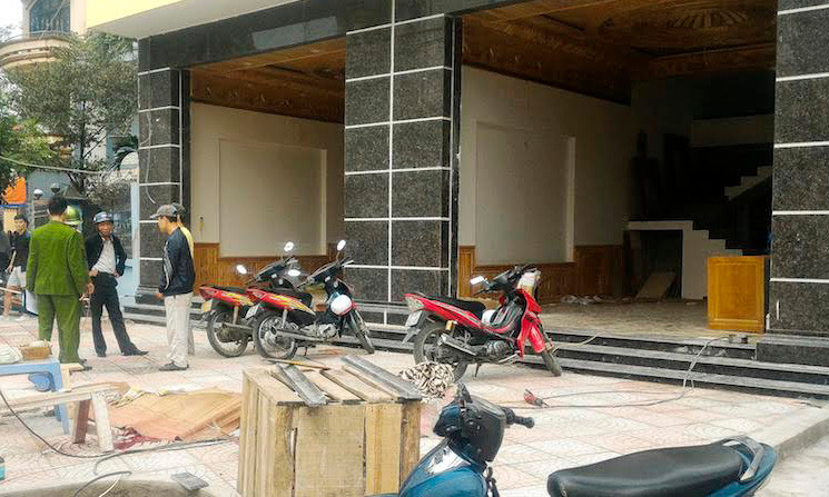 Hiện trường vụ tai nạn.