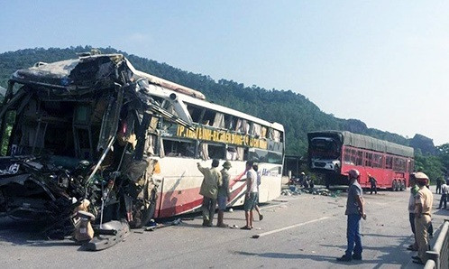 Hiện trường vụ tai nạn. Ảnh: Đ.H.