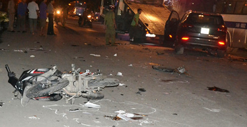 Hiện trường vụ tai nạn.