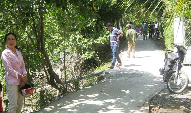 Hiện trường nơi Chữ bị nạn.