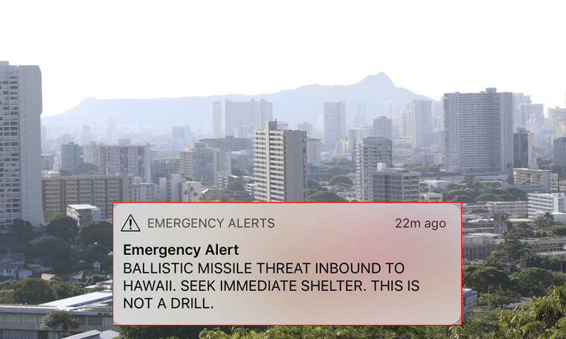 Người ở Hawaii nhận được báo động giả về một vụ tấn công tên lửa đạn đạo. Ảnh: AP