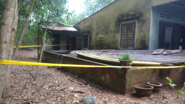 Hiện trường vụ bé gái 4 tháng tuổi chết trong bể cá.